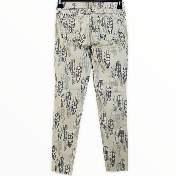 Standards & Practices Birdman Whisker Feather Printed Skinny Jeans Size 27 - Picture 3 of 8